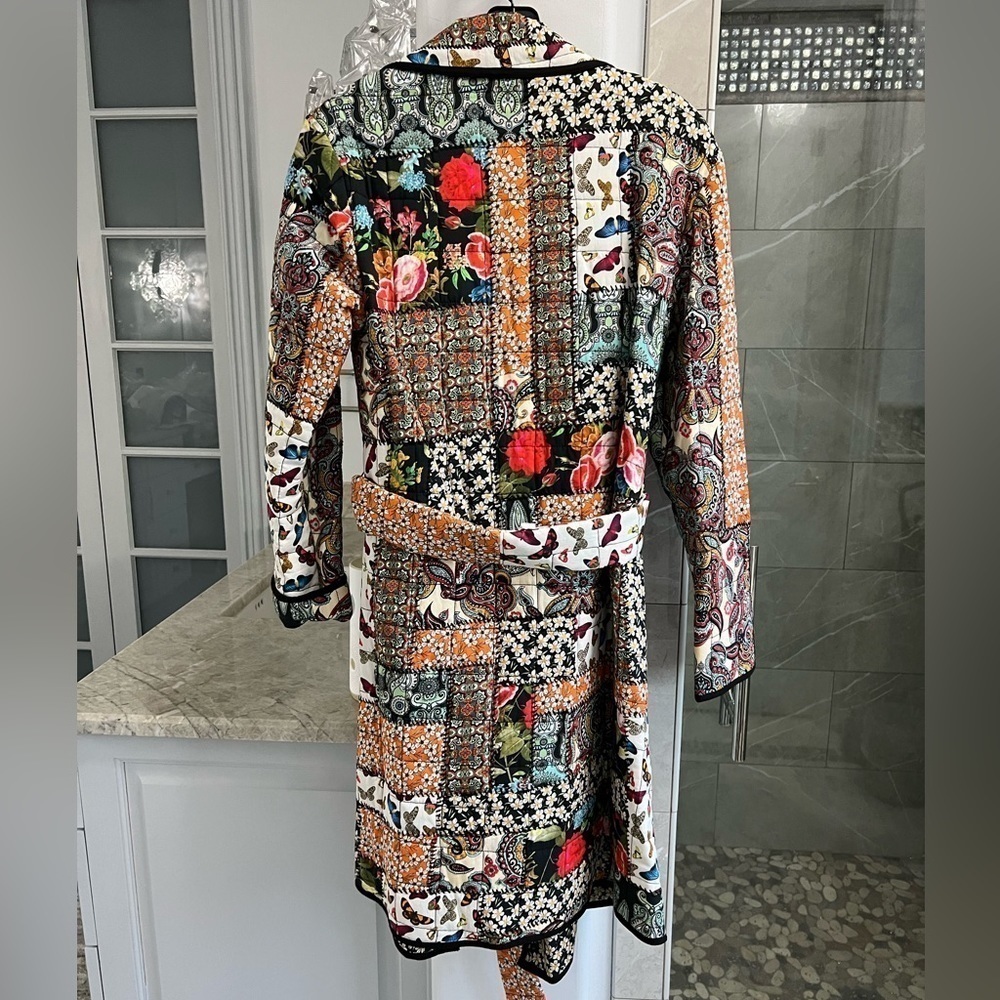 Alice + Olivia Moya Quilted Patchwork Coat - Picture 7 of 15